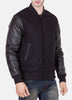 Mens Classic Black Varsity Jacket