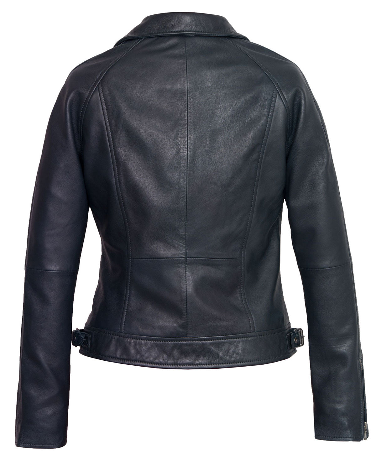 Womens  Navy Leather Jacket