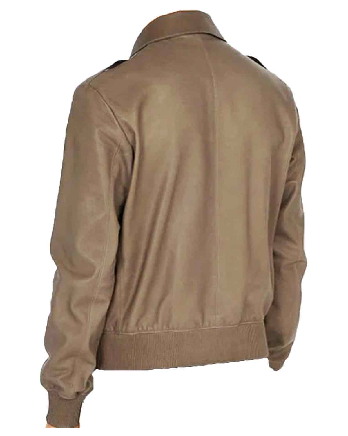 Mens Brown Aviator Bomber Jacket