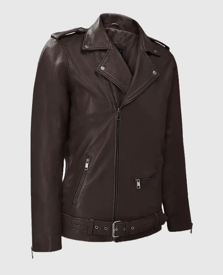 Men's Brown Riding Rutland Leather Jacket