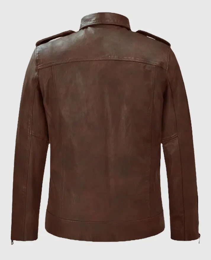 Men's Spanish Brown Rutland Riding Leather Jacket