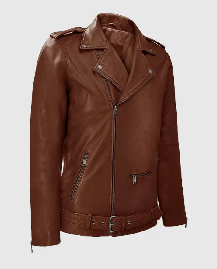 Men's Tan Rutland Riding Leather Jacket