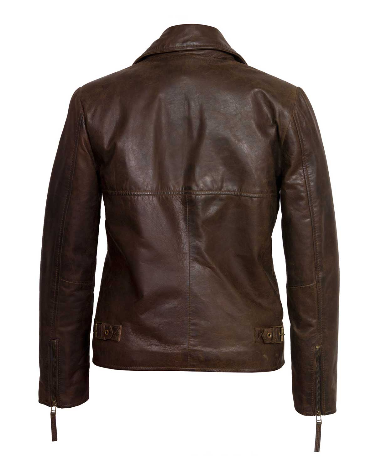 Womens  Brown Leather Flying Jacket