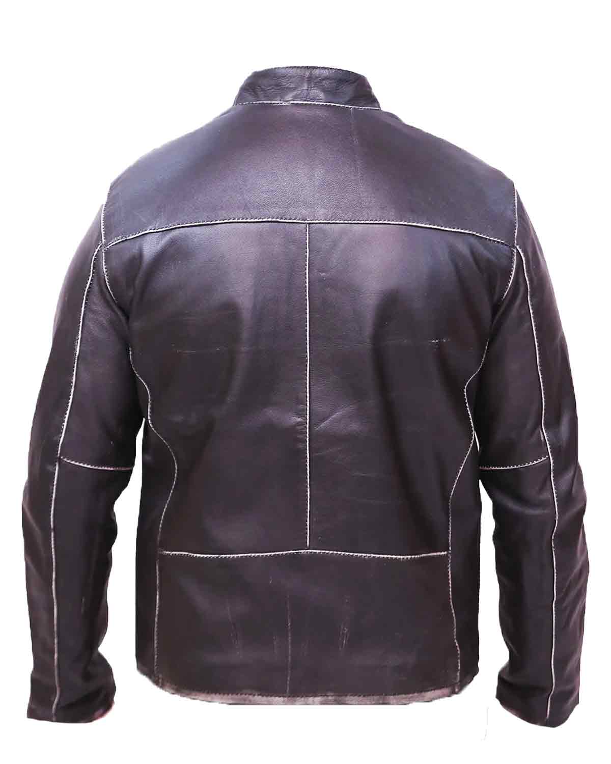 Mens Fashion Stylish Slim Fit Genuine Lambskin Leather Biker Jacket