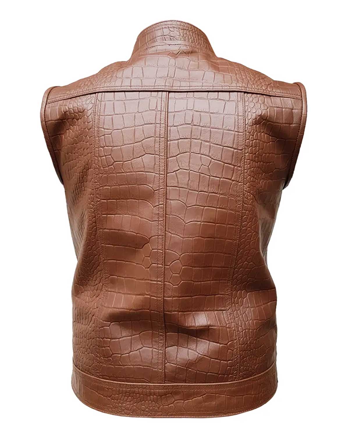 Mens  Motorcycle Alligator Leather Vest