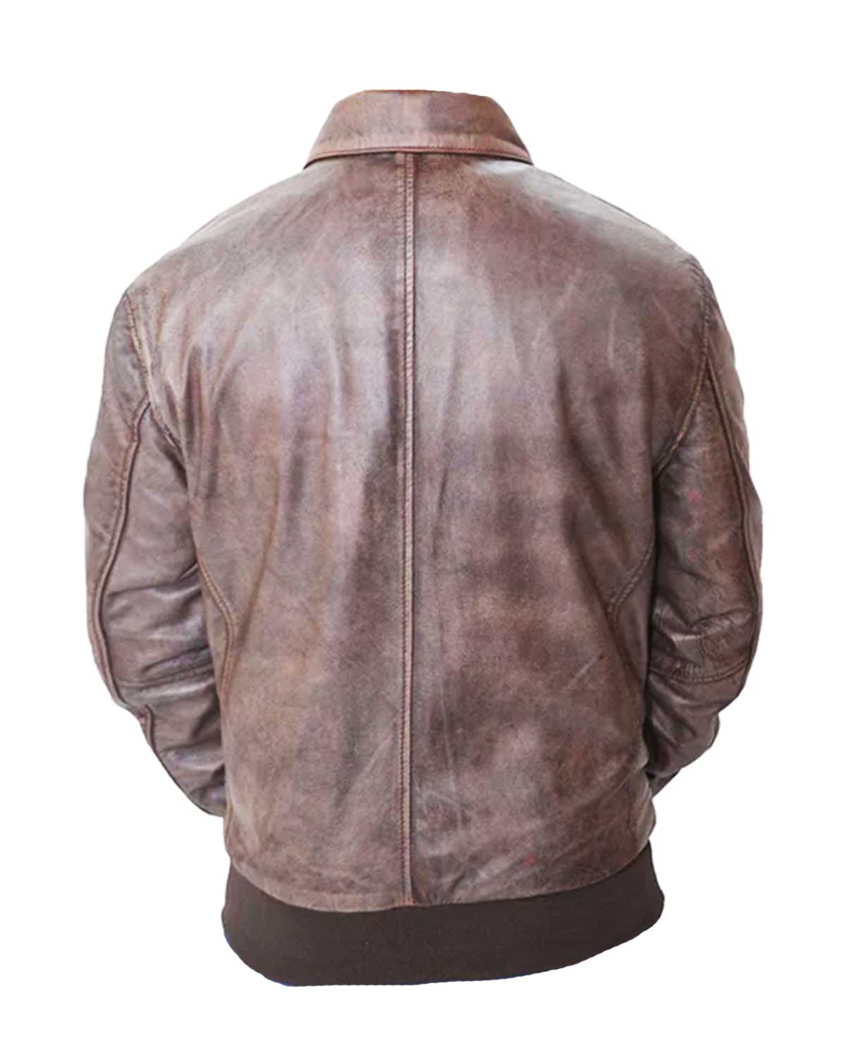 Mens Aviator A2 Distressed Brown Leather Jacket