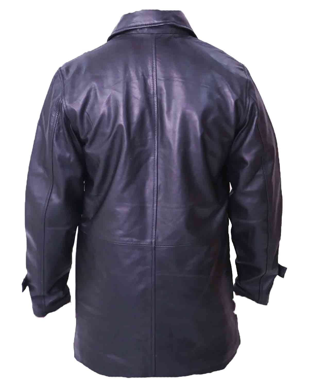 Mens Black Leather Coat