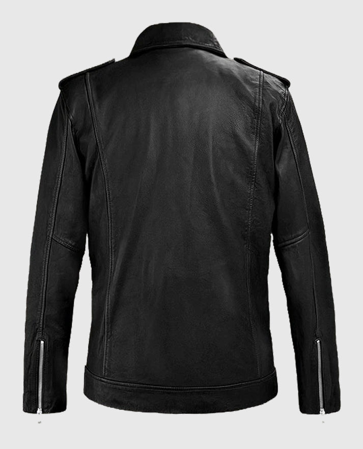 Men's Biker Beast Black  Leather Jacket