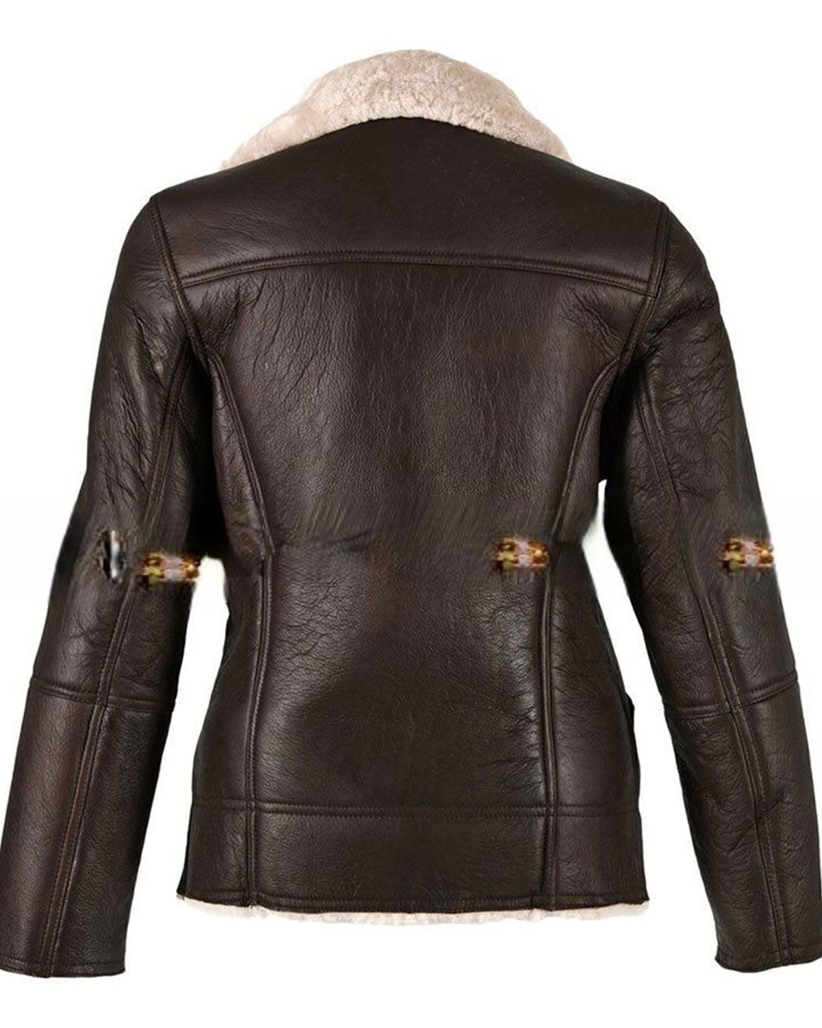 Womens heepskin Brown Leather Shearling Jacket