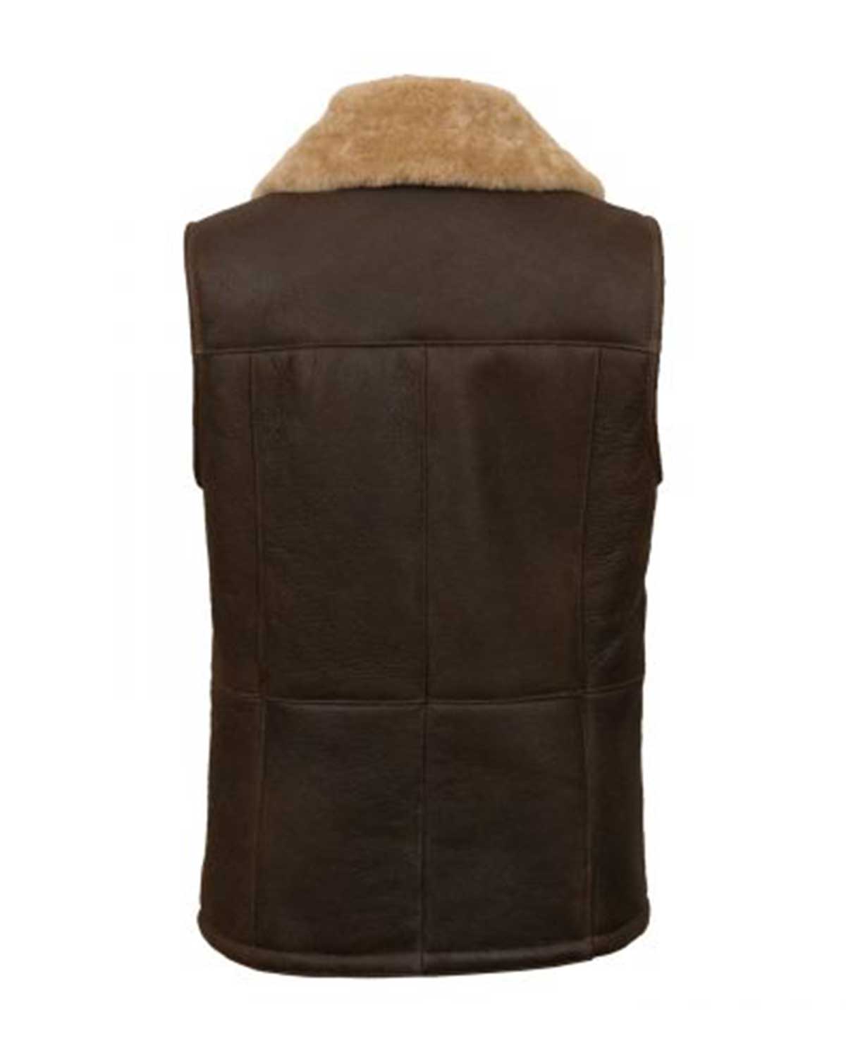 Womens  Brown Sheepskin Gilet