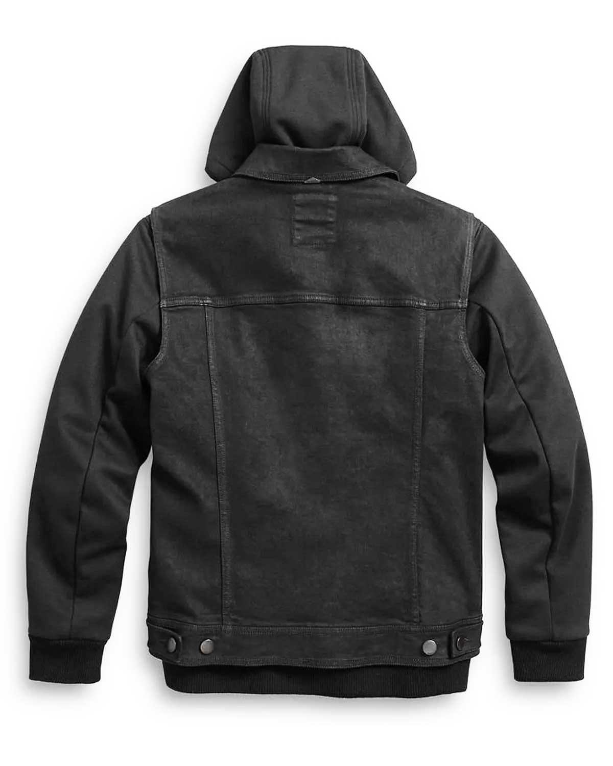 Mens  Motorcycle 3 In 1 Black Denim Jacket