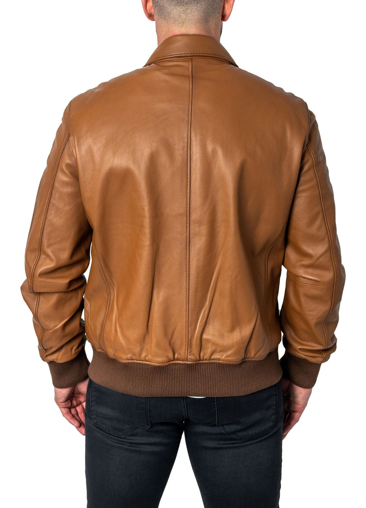 Mens oft Vintage Bomber Leather Jacket