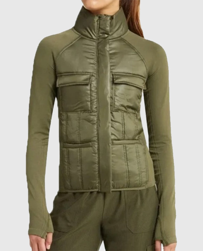 Women's Zella Hybrid Black Puffer Jacket