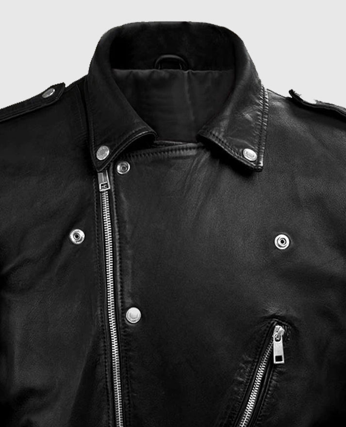 Men's Biker Beast Black  Leather Jacket