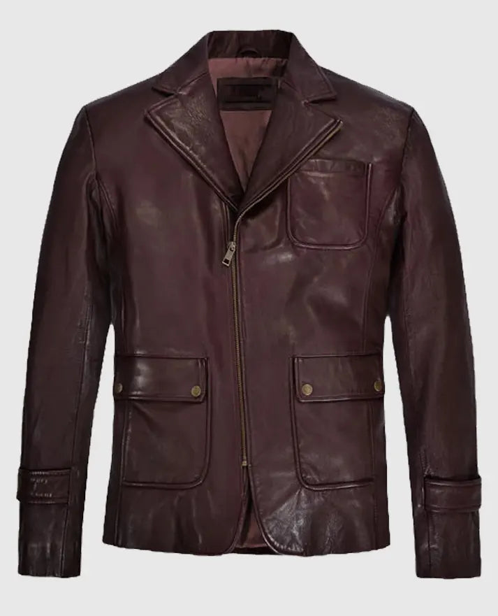 Robert Downey Jr Tony Stark Leather Blazer