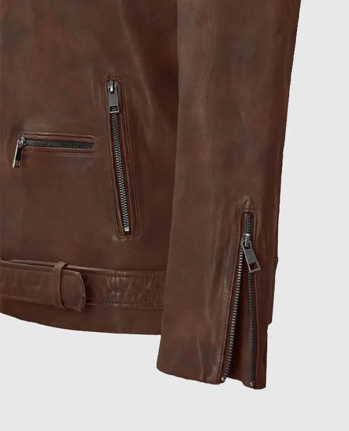 Men's Spanish Brown Rutland Riding Leather Jacket