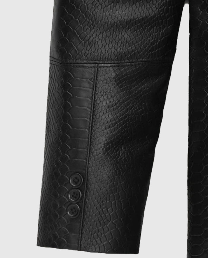 Men's Python Catwalk Leather Black Blazer