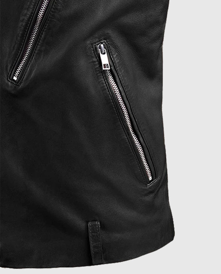 Men's Biker Beast Black  Leather Jacket