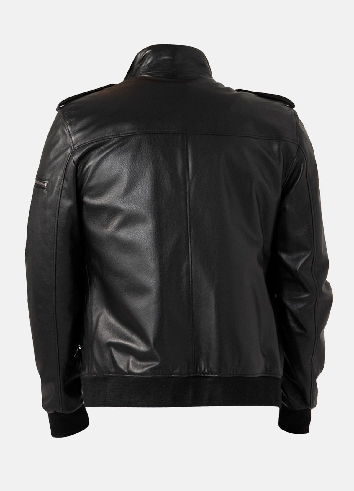 Mens ports Black Lambskin Leather Jacket