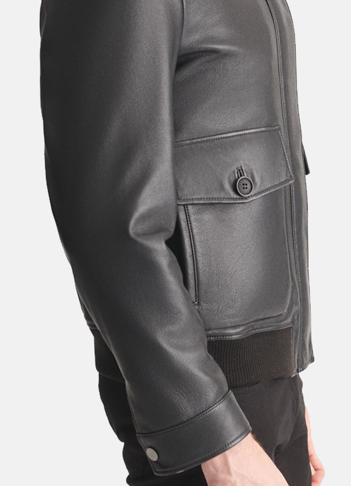 Mens limfit Black Lambskin Leather Jacket