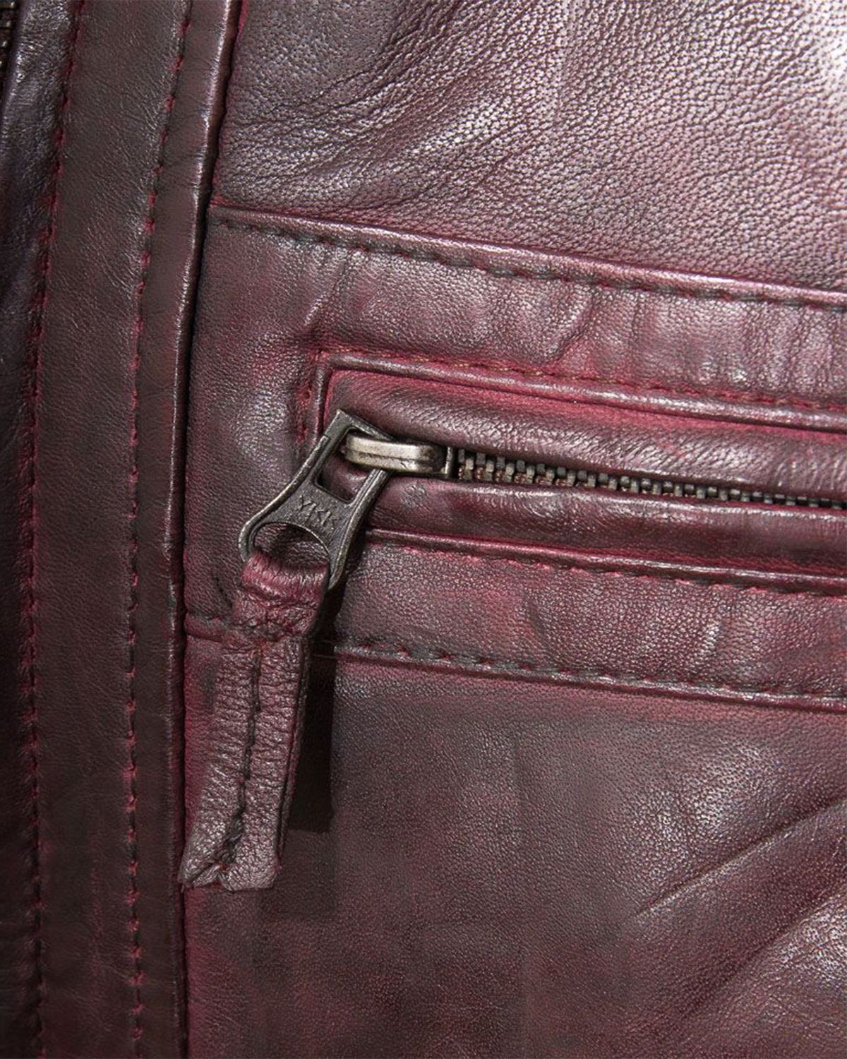 Mens Oxblood Quilted Shoulder Cafe Racer Biker Real Leather Jacket
