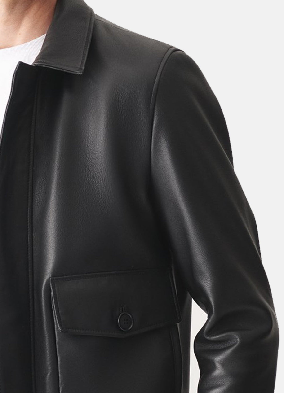Mens limfit Black Lambskin Leather Jacket