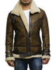 Mens Waxed Green Bomber Real Leather Jacket