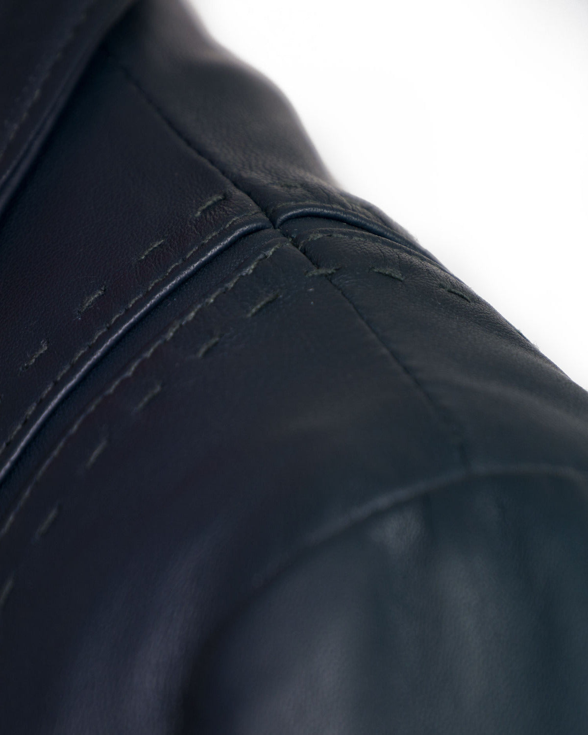 Womens  Navy Blue Stylish Leather Biker Jacket
