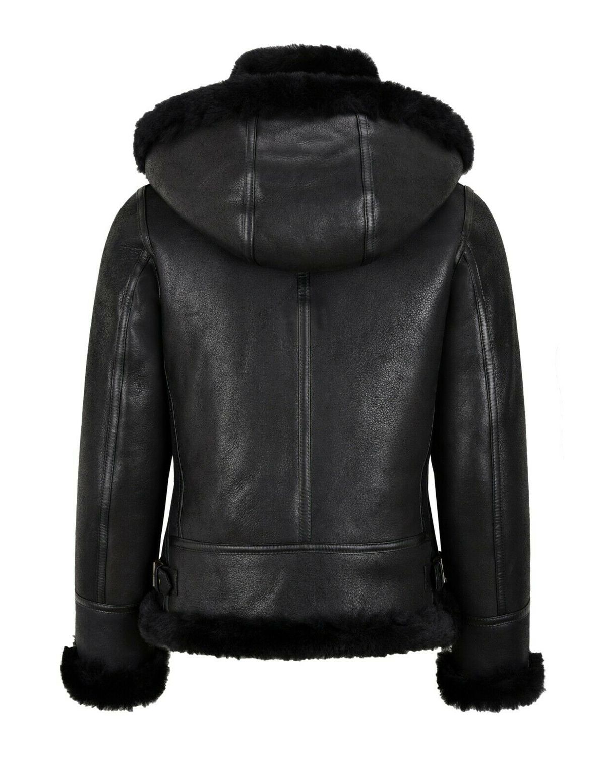 Womens B3 Bomber Hooded Classic Shearling Jacket