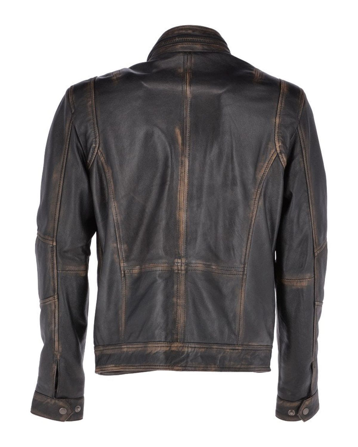 Mens Seven Pocket Biker Real Leather Jacket