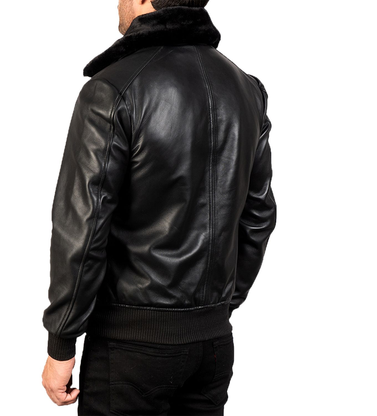 Mens G-1 Bomber Real Sheepskin Leather Jacket