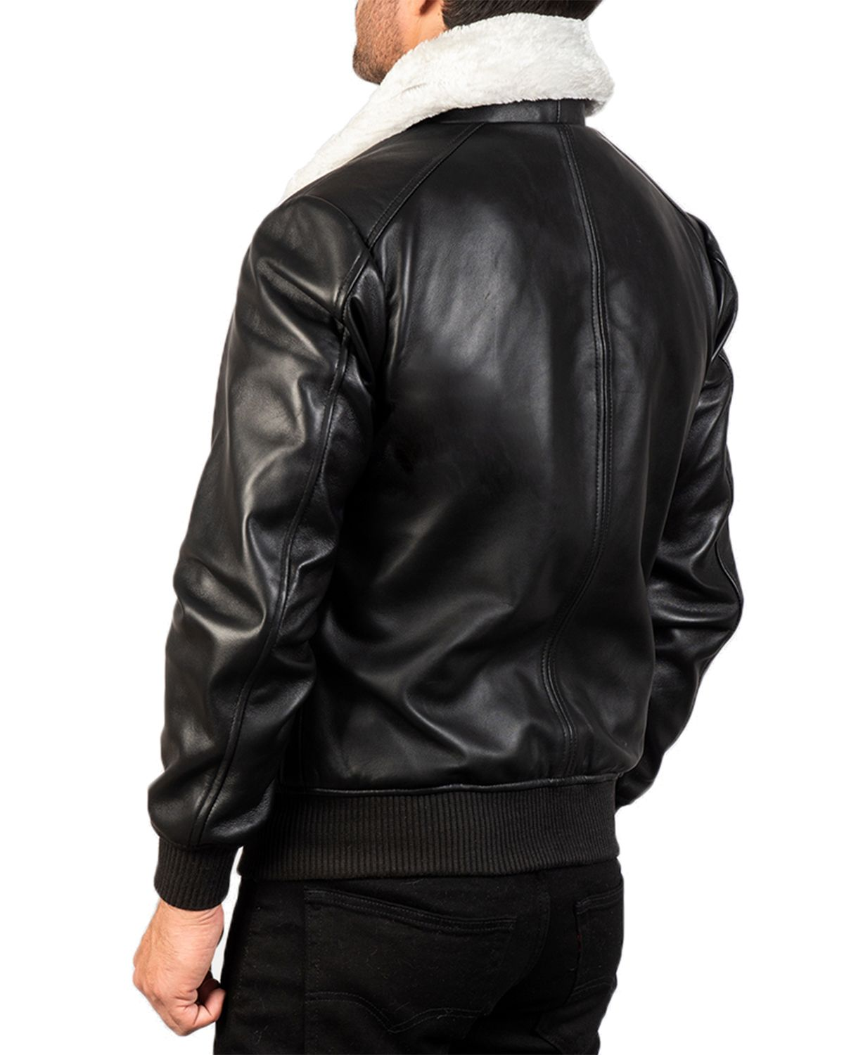 Mens G-1 Bomber Real Sheepskin Leather Jacket