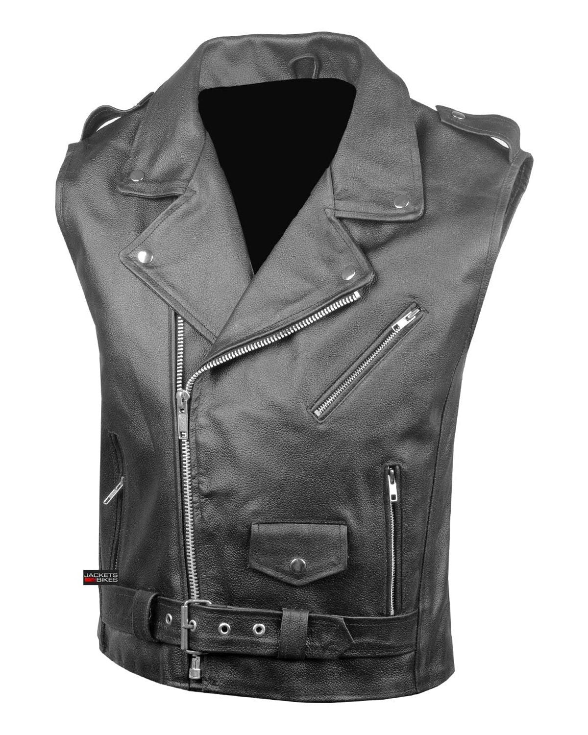 Mens Classic Leather Vest For Biker
