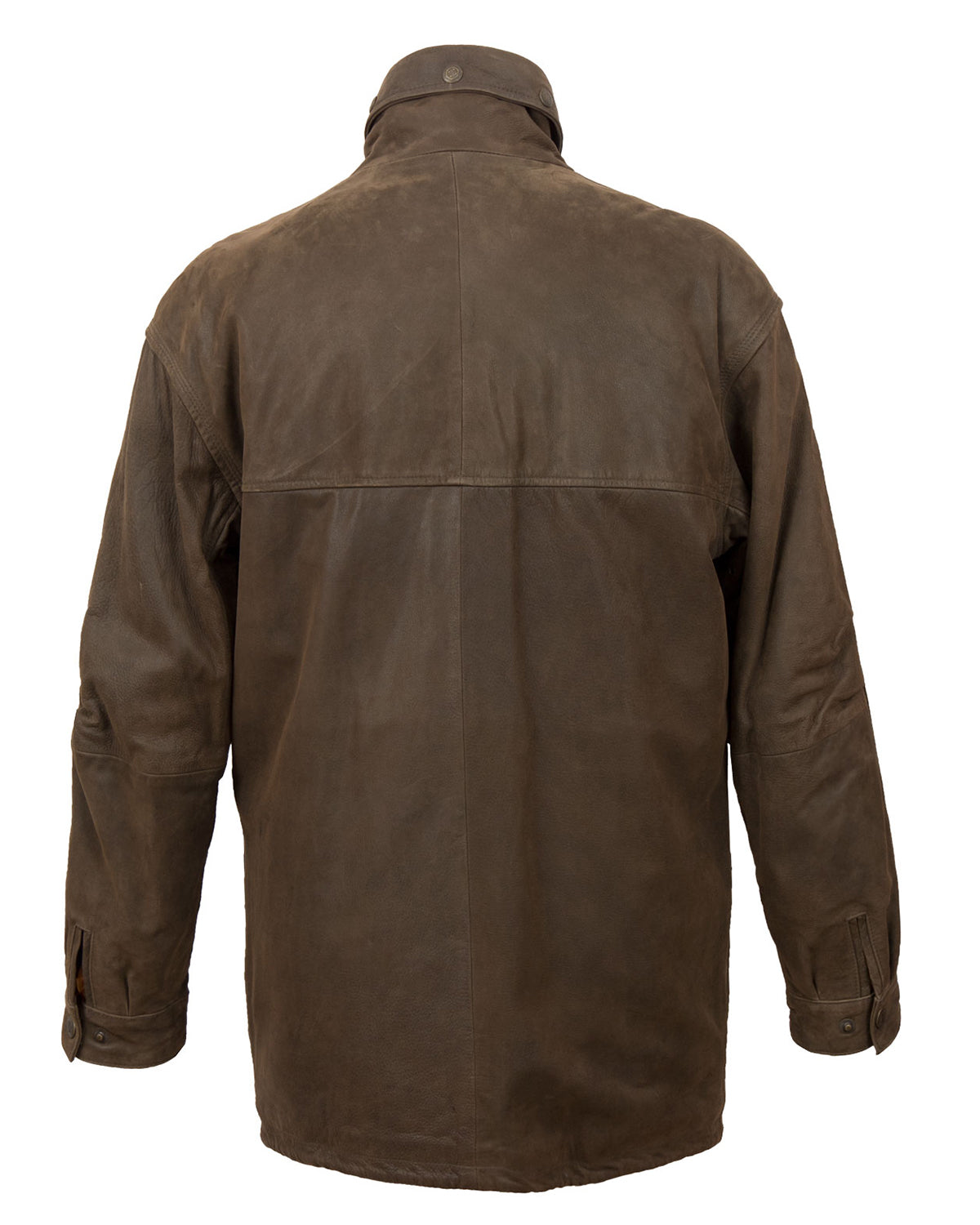 Hunter Mens  Brown Leather Coat