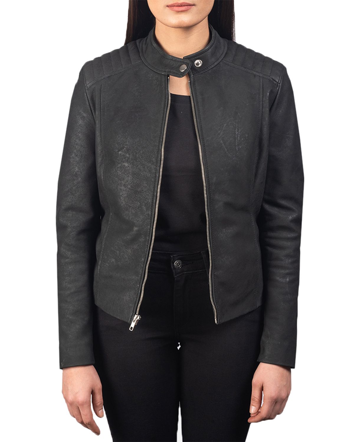 Womens Slim Fit Biker Jacket