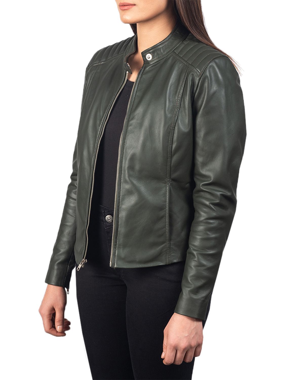 Womens Slim Fit Biker Jacket