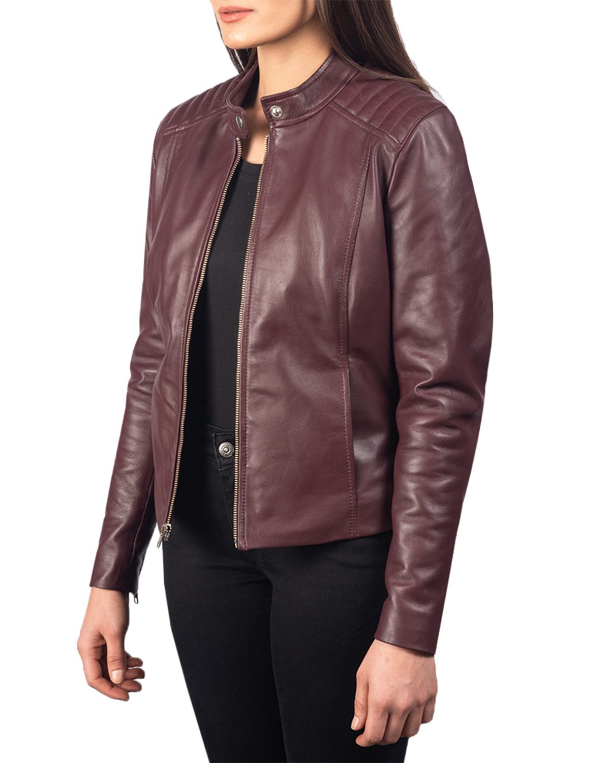 Womens Slim Fit Biker Jacket