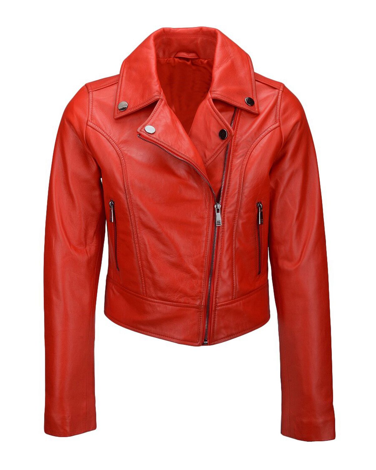 Womens hort Slim Fit Biker Jacket