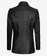 Womens Midnight Black Bomber Leather Jacket